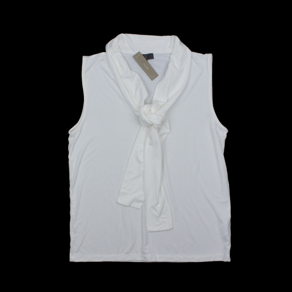New JCREW 365 Stretch Tie Neck Top in Tencel - Picture 2 of 4